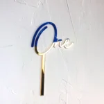 One word 2 Colors Birthday Cake Topper