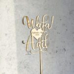 Personalized Wedding Cake Topper with Couple Names