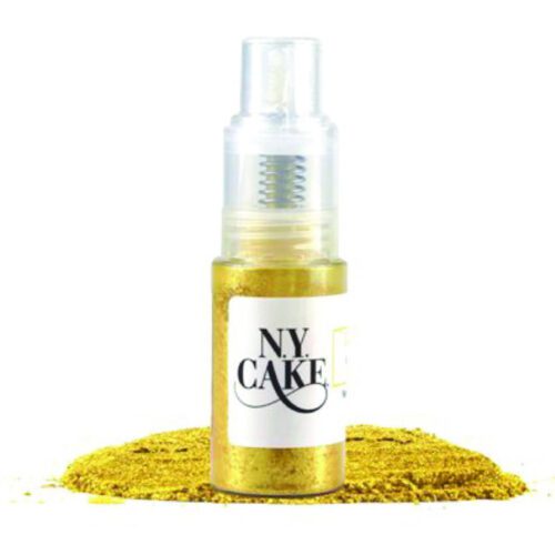 Gold Sparkle Edible Glitter Dust Pump by NY Cake - 10 grams