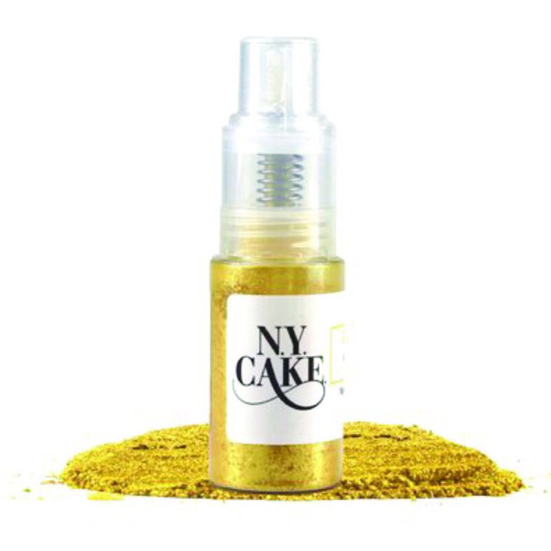 Gold Sparkle Edible Glitter Dust Pump by NY Cake - 10 grams