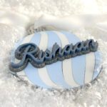 Blue Striped Ornament