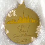 Gold Dubai Skyline Ornament